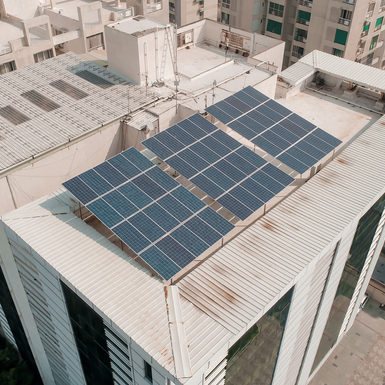 Top view of building with solar panel - 3